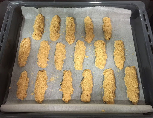 bandeja croquetas de pollo al horno